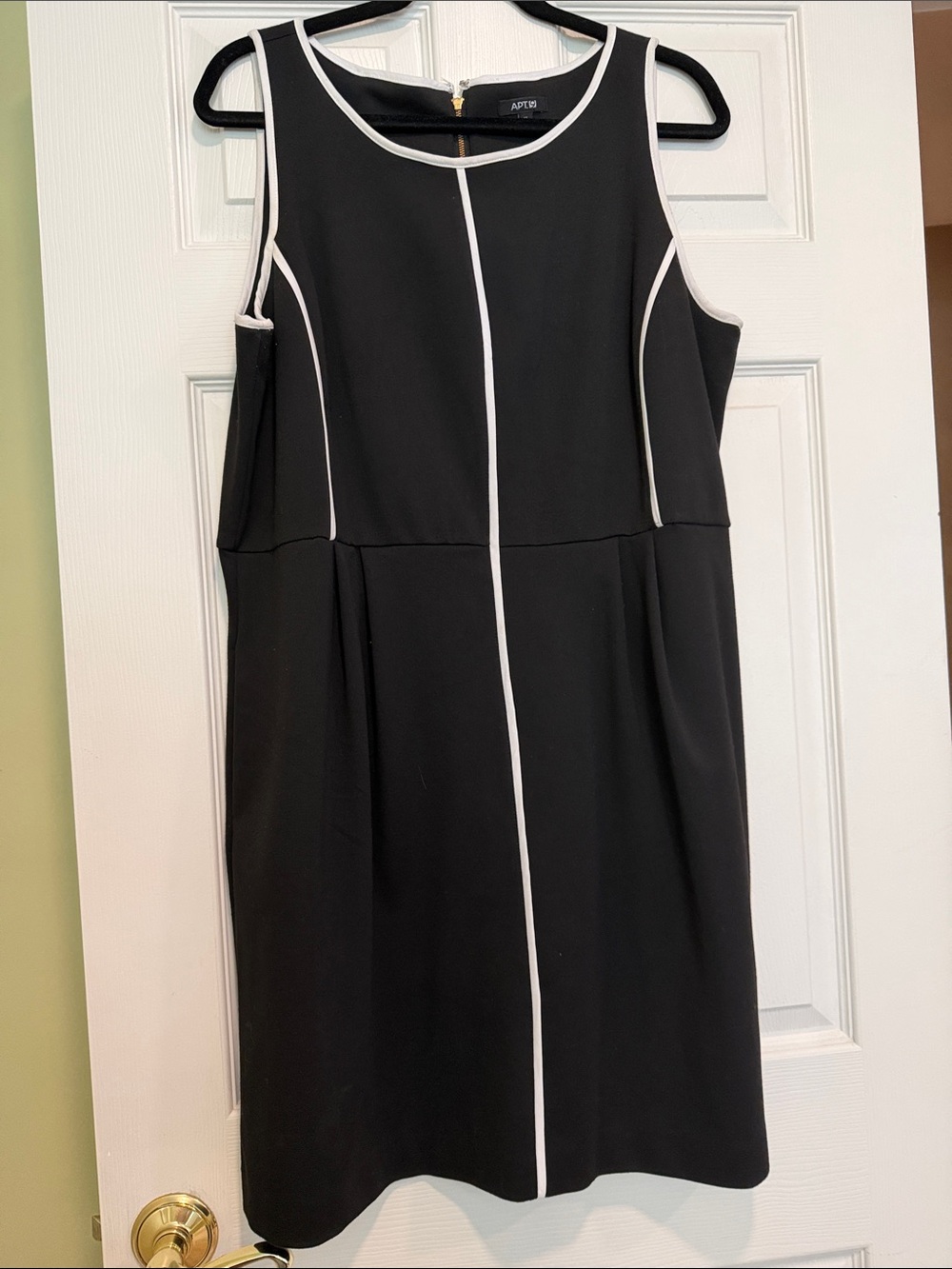 Apt. 9 Black knee-length Dress with White Piping